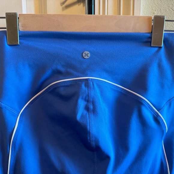 RBX Blue White Stripe Leggings Workout Pants Sz M - Picture 6 of 9